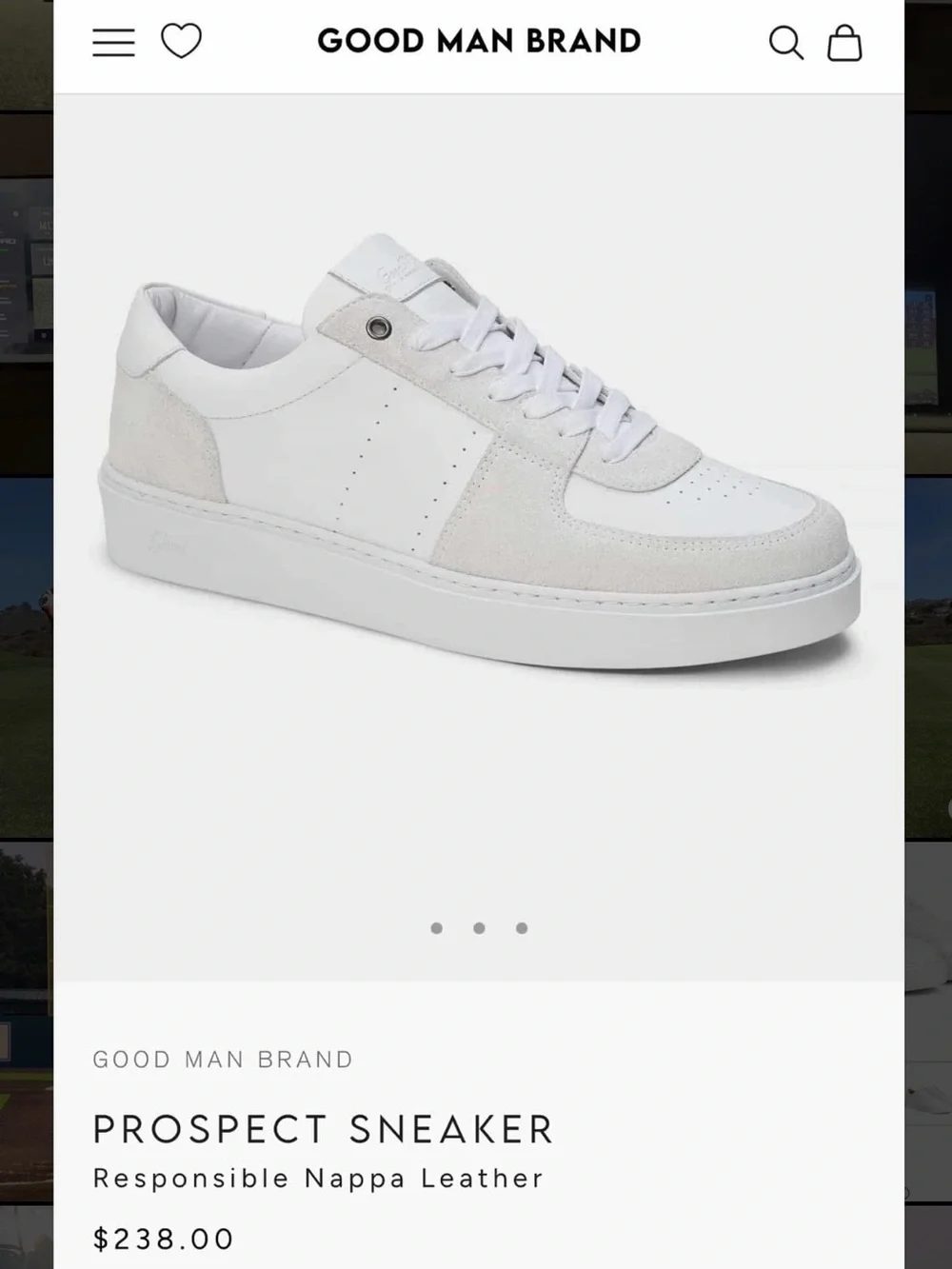 Good Man Brand White Leather & Suede Sneakers - Picture 2 of 2